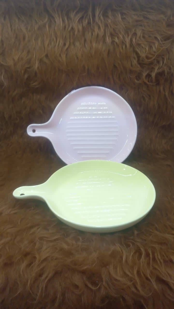 بشقاب سراميكي رنگي مدل راكت